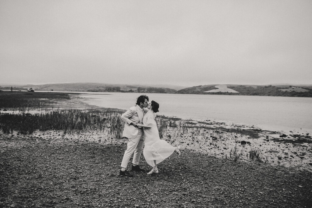 Couple in Point Reyes marshlands