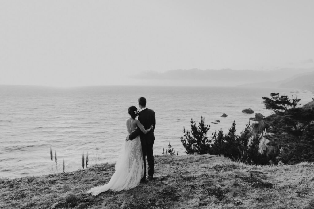 Capture the moment at Wind and Sea Big Sur, where the landscape and private rocky beach create a stunning backdrop for weddings.