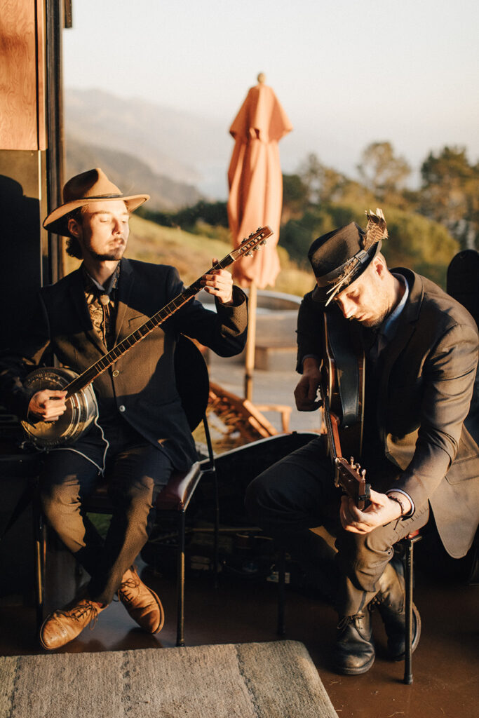 A California ranch wedding reception at Post Ranch Inn