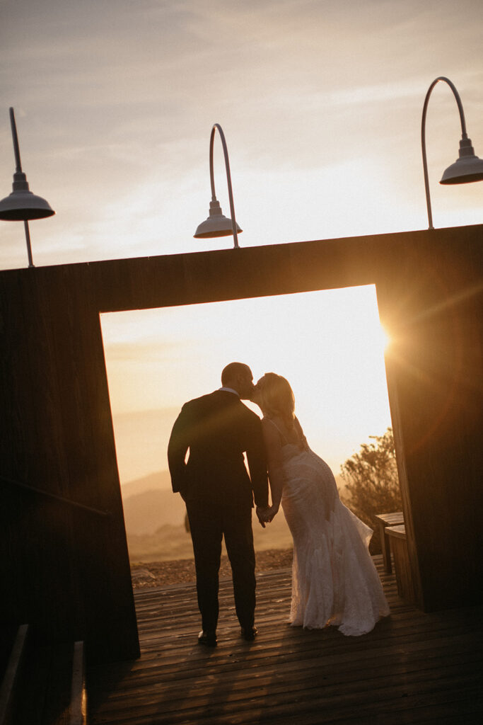NorCal wedding portraits at sunset at The Sea Ranch Lodge